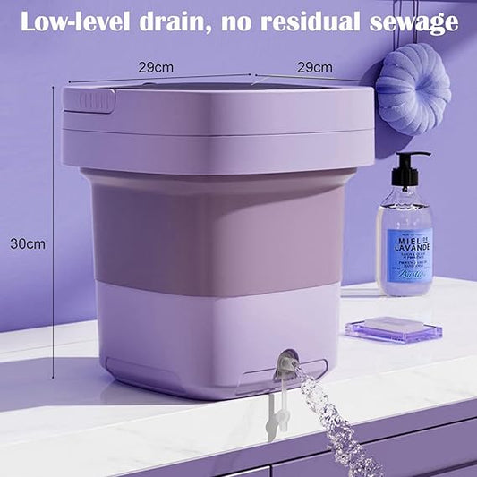 Folding Mini Washing Machine with Drain Basket