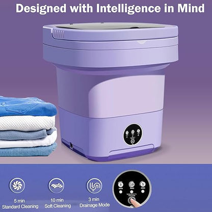 Folding Mini Washing Machine with Drain Basket